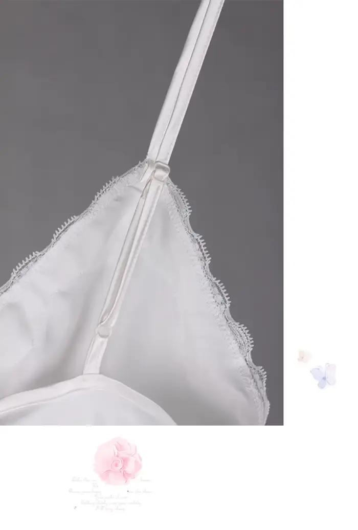 Chemises de nuit en dentelle col en v robe de nuit blanc cheville-haute vêtements de nuit femmes Spaghetti sangle chemise de nuit longue vêtements de nuit pour femme SLA501W
