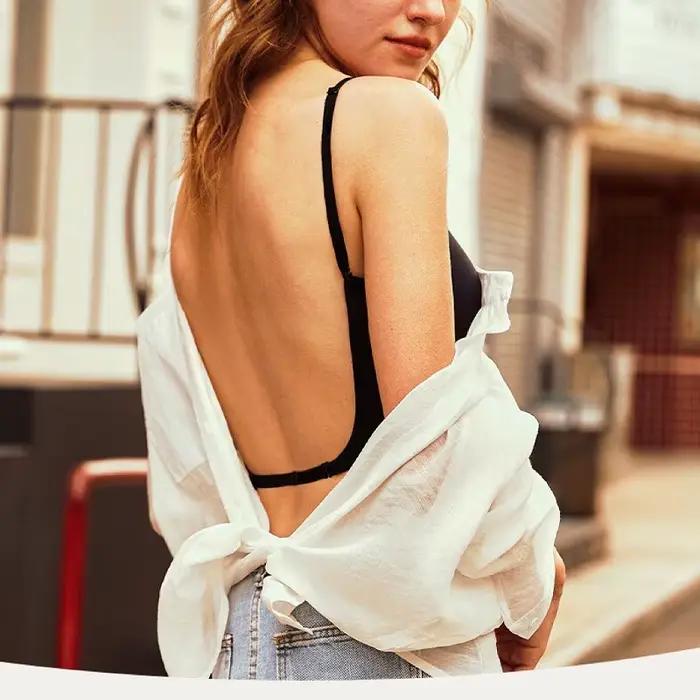 Soutien-gorge sans fil pour femmes, col licou, noir, plusieurs Styles de dos, tissu extensible, bretelles réglables, doux et confortable, Lingerie à usage quotidien