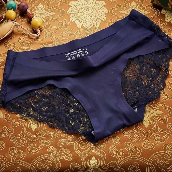 BZEL – sous-vêtements Sexy en dentelle pour femmes, Lingerie confortable et confortable, slip en soie glacée, sans couture, doux pour la peau, offre spéciale