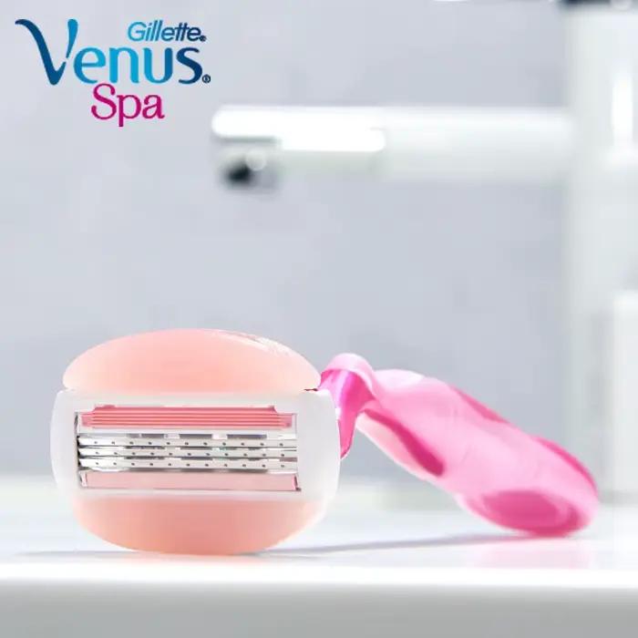 Gillette Venus femmes lame de rasoir 3 couches avec barre de savon lame de rasage lisse dame corps courbe lame remplaçable 3 pièces