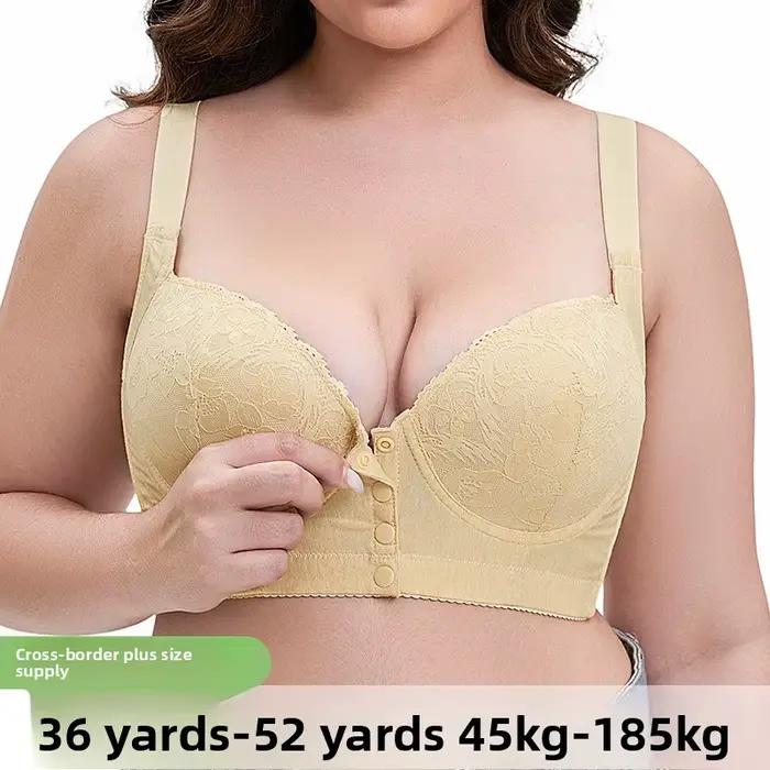 Soutien-gorge grande taille 36-52, bonnet A-G, à armatures, couverture complète, fermeture frontale en dentelle, bretelles réglables, Lingerie Sexy pour femmes