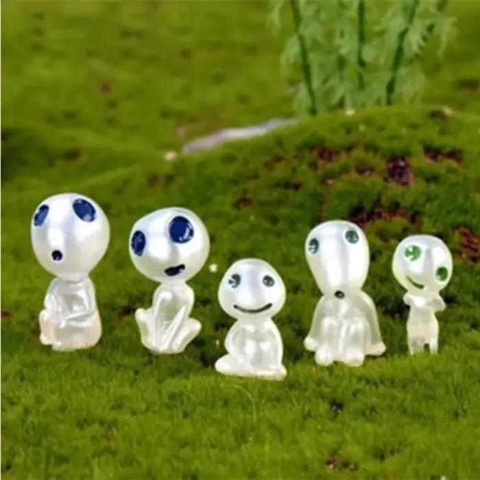 Veilleuse magique en résine, 10 pièces, figurines féeriques de jardin Noctilucent, décor de paysage Miniature, accessoires d'extérieur pour la maison