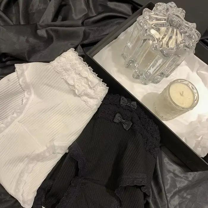 Culottes de fitness antibactériennes respirantes pour filles, en dentelle et coton, lingerie japonaise, slips sans couture, sous-vêtements pour femmes