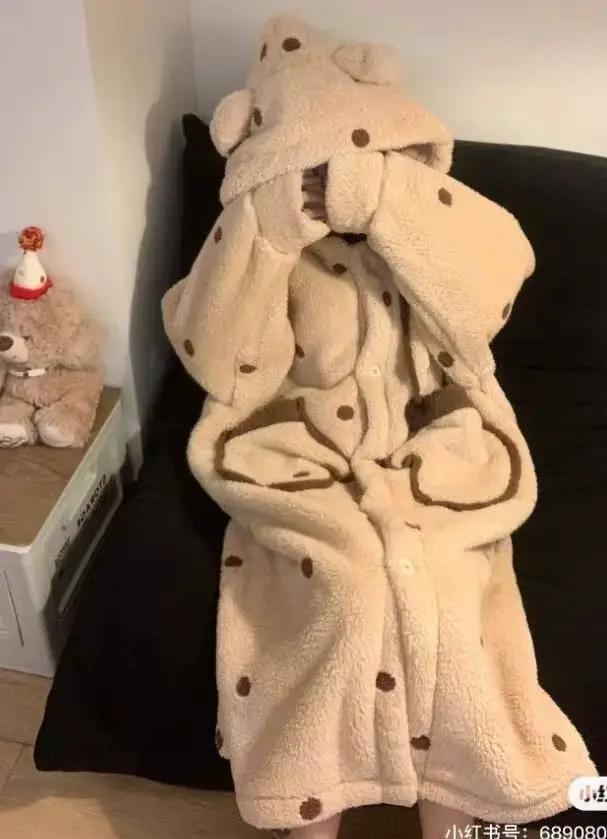 Ensemble pyjama d'hiver pour femme, pyjama chaud d'hiver, vêtements de maison à la mode, pyjama mignon et doux