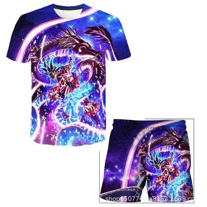 Ensemble pyjama Dragon Ball pour garçons, maillot de bain Anime, impression 3D, ensemble de plage pour jeux de rôle pour enfants, cadeau pour enfants