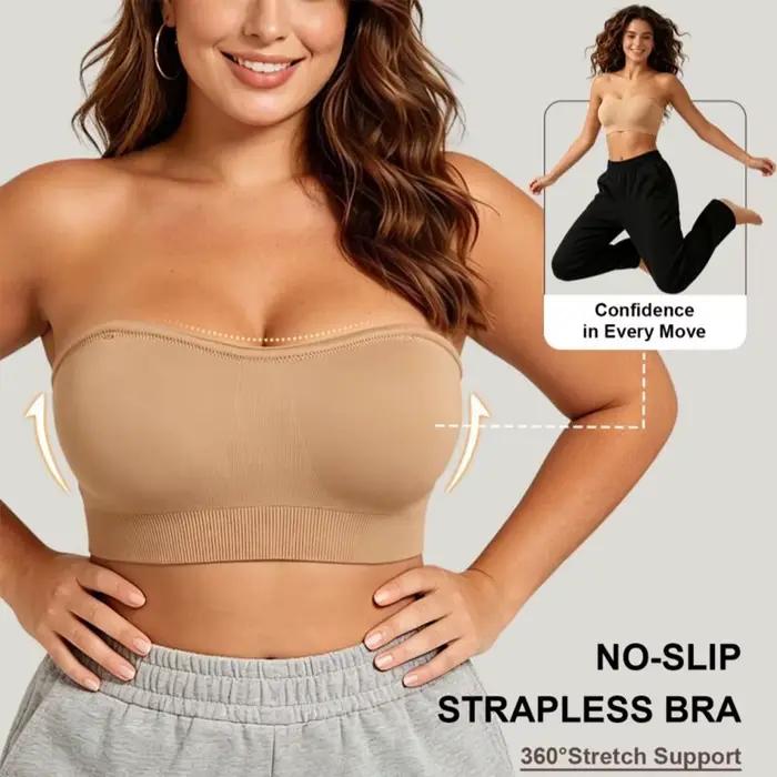 Soutiens-gorge sans bretelles pour femmes, bralette push-up sans fil rembourrée, bandeau sans couture antidérapant, brassière quotidienne sans armatures