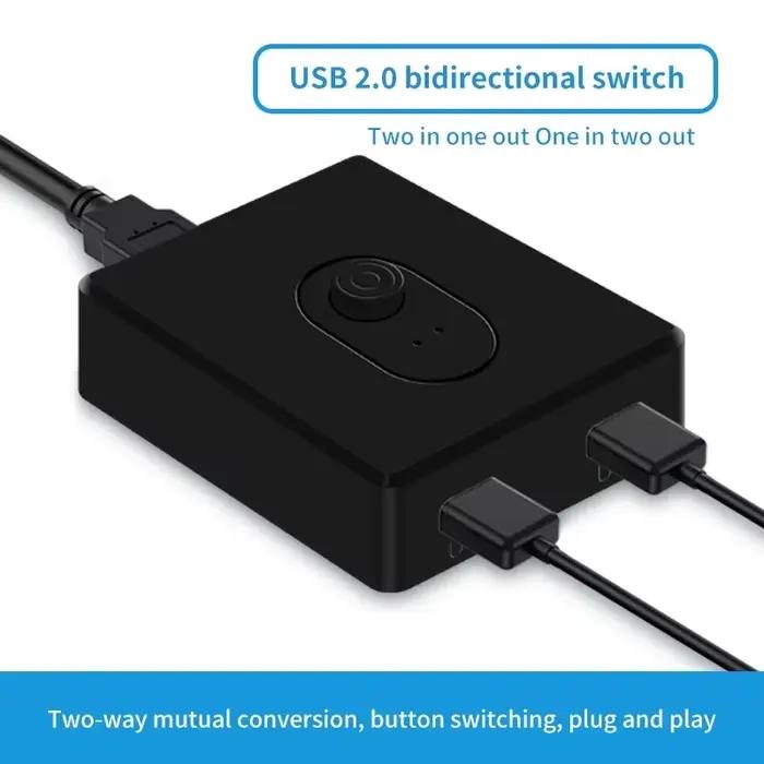 Commutateur KVM USB 3.0 1x2/2x1, Hub USB bidirectionnel USB2.0, extension USB3.0, contrôleur partagé pour clavier PC, souris, imprimante