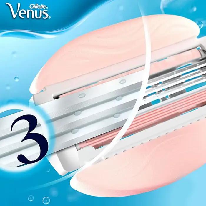 Gillette Venus lame de rasoir 3 couches têtes de lame de rasoir remplacement barre de savon Spa intégrée pour le rasage du corps des femmes