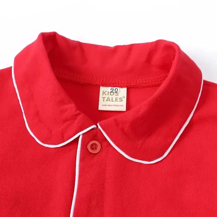 Ensembles de pyjamas en coton trempé pour enfants, vêtements de détente pour enfants, costume de Noël, vêtements de nuit à volants pour bébé, vêtements de nuit pour garçon et fille, nouveau style