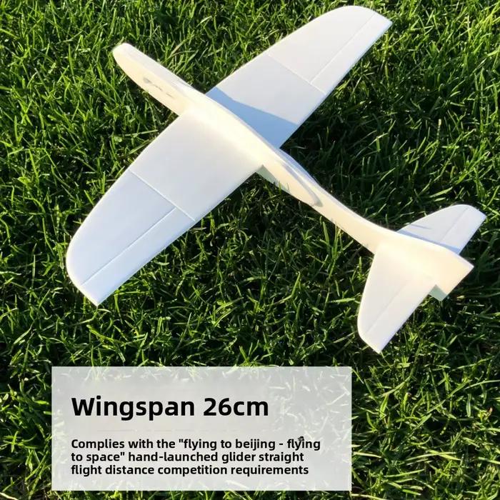 Modèle de planeur léger en plastique pour bricolage, avion à lancer pour l'extérieur, biplan en mousse blanche non fini