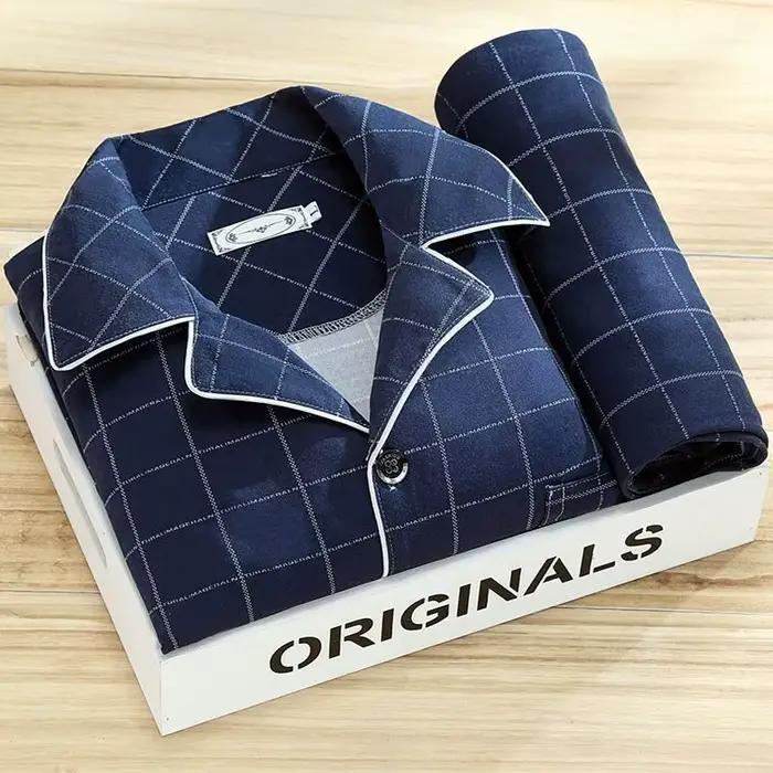 Nouvel ensemble de pyjama décontracté pour homme, pantalon à manches longues, tenue d'intérieur pour étudiant, ensemble de sportswear élégant à porter à l'extérieur