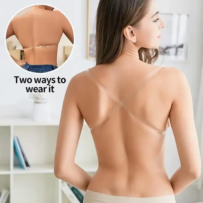 Soutien-gorge collant pour femmes, dos nu, robe de mariée, plongeant en Silicone, col en U profond, soutien-gorge adhésif, rehausseur de seins, sous-vêtements invisibles, couvre-mamelon