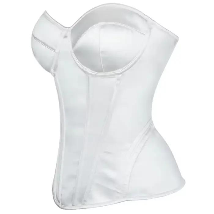 Corset Blanc à Lacets pour Femme, Bustier avec Soutien-Gorge, Corsage Désossé, Ceinture de Taille, Serré