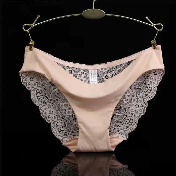 Femme dentelle culottes Sexy culotte transparente taille basse coton entrejambe slips grande taille dames sous-vêtements intimes nouvelle offre spéciale