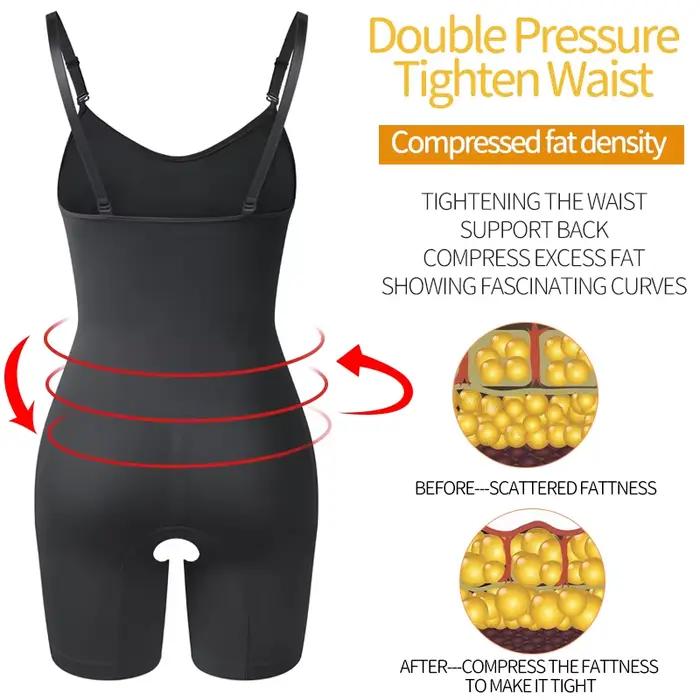 Body gainant intégral pour femme, effet ventre plat, amincissant, rehausseur de fesses, amincisseur de cuisses, corset