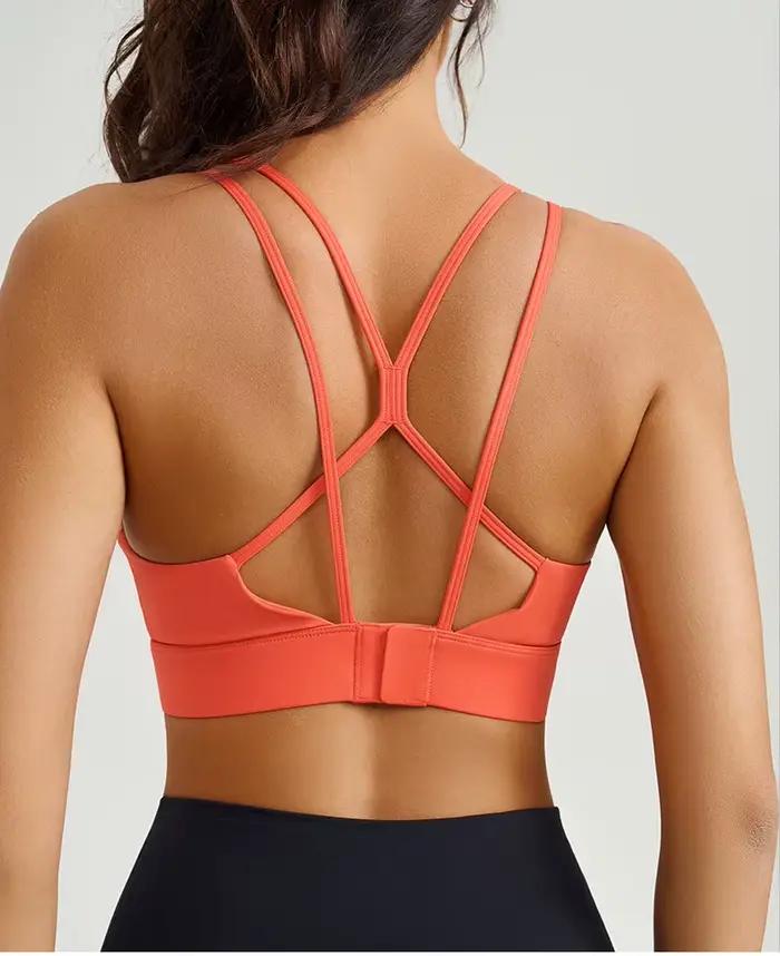Soutien-gorge de sport dos mince pour femmes, Absorption des chocs et confort, soutien-gorge de Fitness, bonnet tout-en-un pour femmes, nouveau