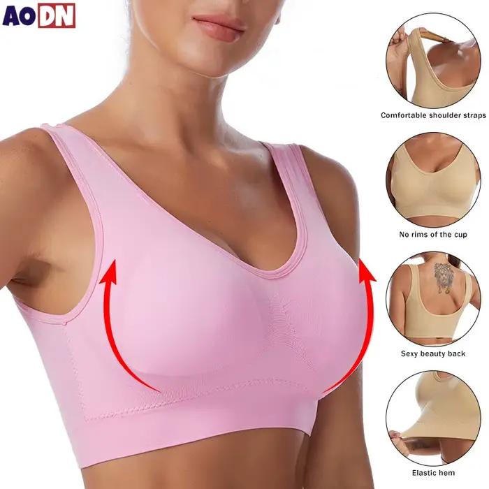 Soutien-gorge fin sans armatures, grande taille, Zero Bondage, sous-vêtements pour femmes, gilet de sport, Yoga, sans fil, brassière réglable sans couture, S-7XL
