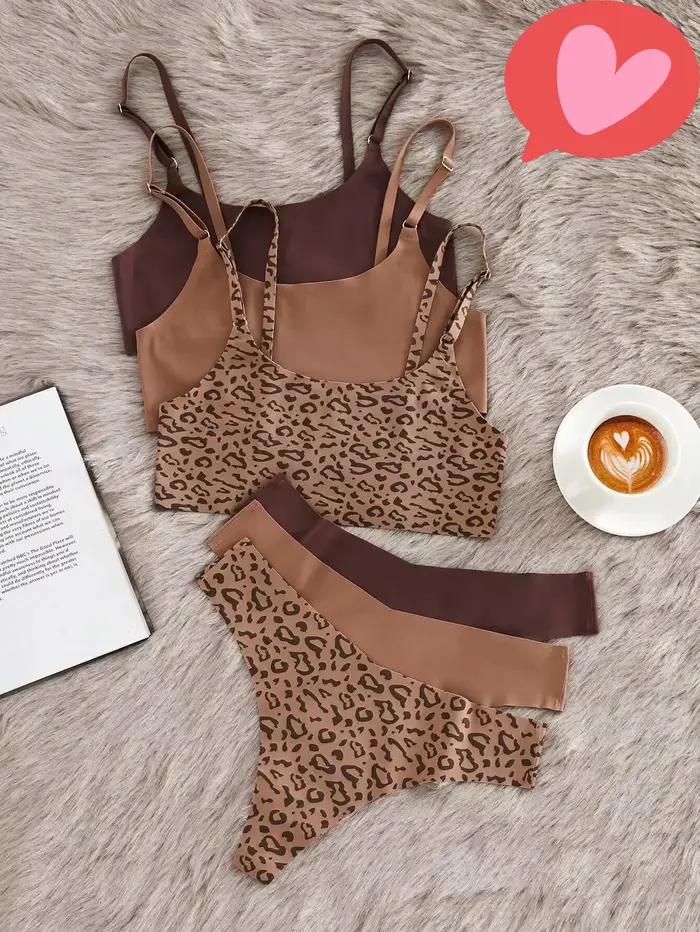 Nouvelle collection 2026 : Ensemble soutien-gorge sans armatures et sous-vêtements pour femme en soie glacée, sans couture, taille US, design élégant et de haute qualité