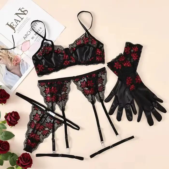 Tornova Lingeries Femmes Lingerie Sexy Promotion Ensemble de sous-vêtements féminins pour femmes Ensembles de soutien-gorge et de culottes Transparent Lingirie Femme