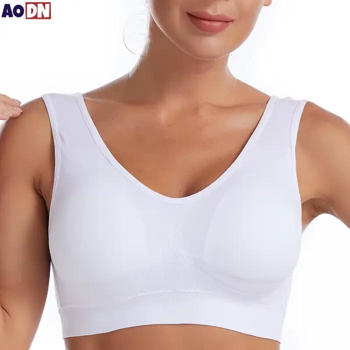 Soutien-gorge fin sans armatures, grande taille, Zero Bondage, sous-vêtements pour femmes, gilet de sport, Yoga, sans fil, brassière réglable sans couture, S-7XL