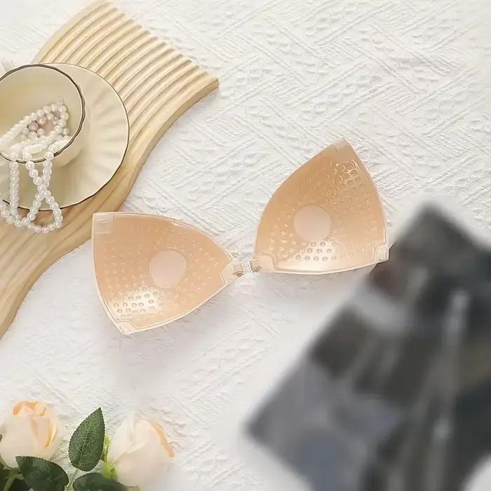 Soutien-gorge collant pour femmes, dos nu, robe de mariée, plongeant en Silicone, col en U profond, soutien-gorge adhésif, rehausseur de seins, sous-vêtements invisibles, couvre-mamelon