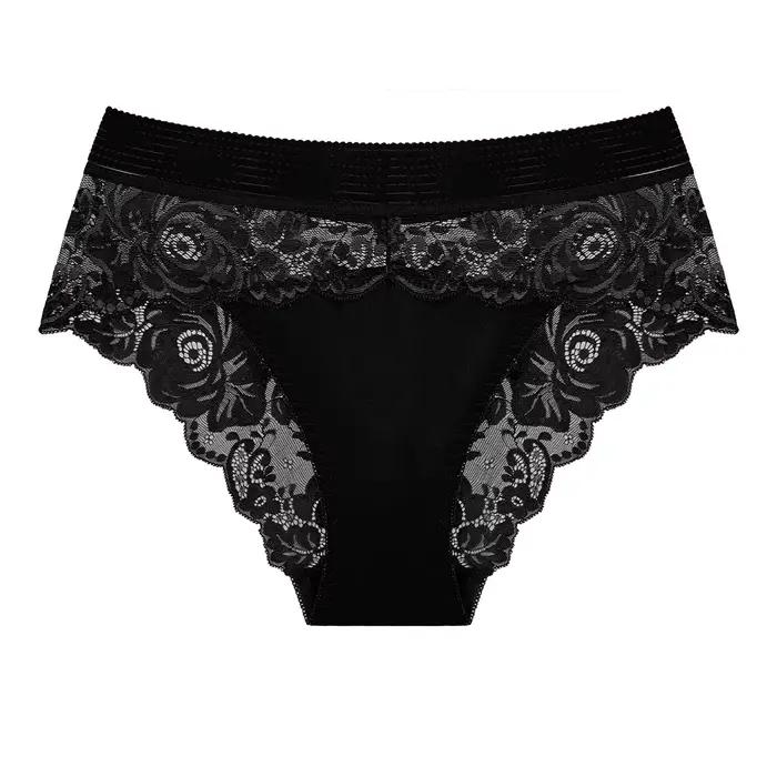 1 pièces mode Style élégant femmes culottes taille basse florale Sexy Lingerie confortable femme caleçon offre spéciale dame slips