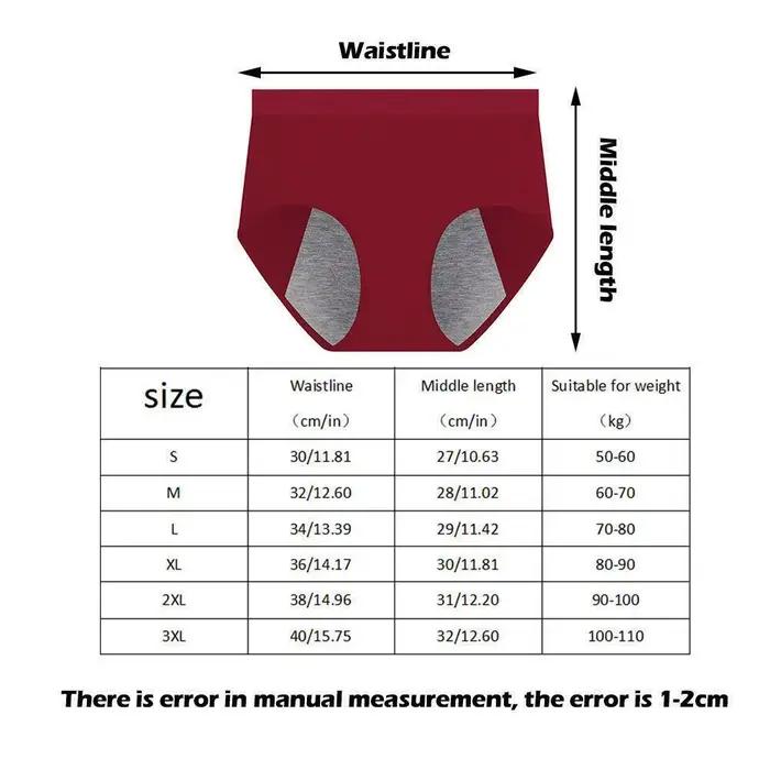 Culotte Menstruelle en Coton de Taille Haute, Sous-Vêtement Menstruel