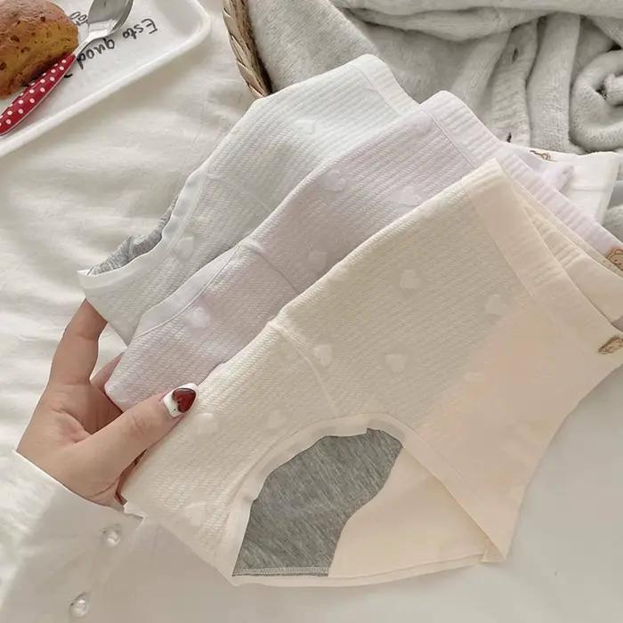 Culottes pour femmes respirantes et anti-fuites, culottes triangulaires pour l'incontinence, lot de culottes en coton pour femmes, sous-vêtements menstruels