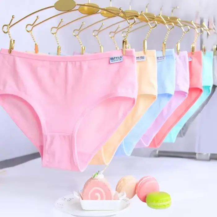 Lot de 7 culottes en coton pour femmes, slips solides doux et respirants, sous-vêtements de tous les jours confortables