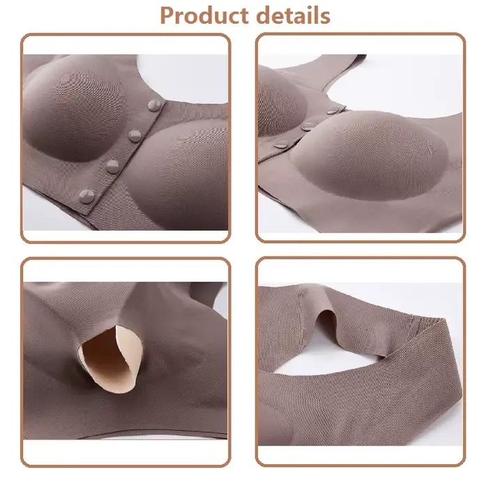 Soutien-gorge d'allaitement soutien-gorge de maternité avec coussinets amovibles boucle ouverte avant respirant confortable 3D soutiens-gorge sans couture pour les femmes grossesse chaude