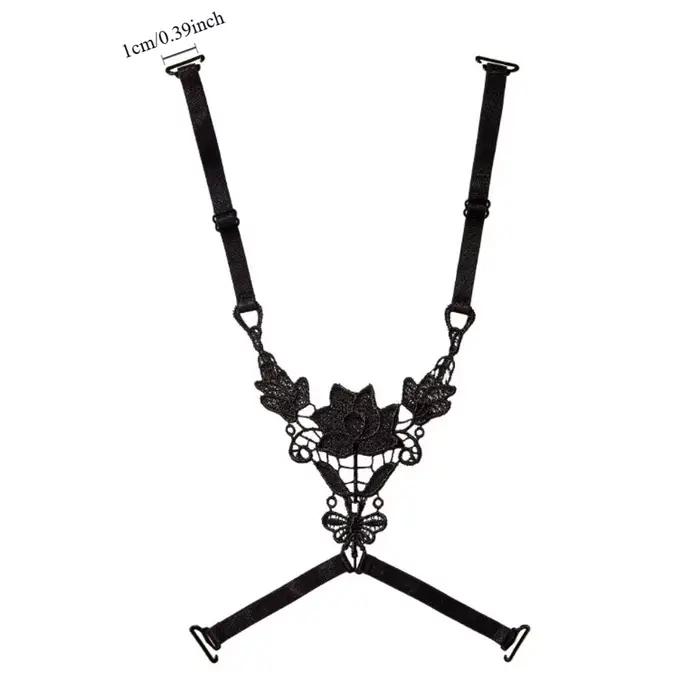 3 pièces croix beauté dos soutien-gorge bretelles papillon anti-dérapant soutien-gorge bretelles fleur soutien-gorge accessoires sous-vêtements bandoulière