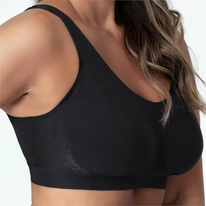 Confort sans fil Shaper soutien-gorge brillant soie décoration amovible Double couche sans couture soutien-gorge corps Shaper Push Up soutiens-gorge S-3XL