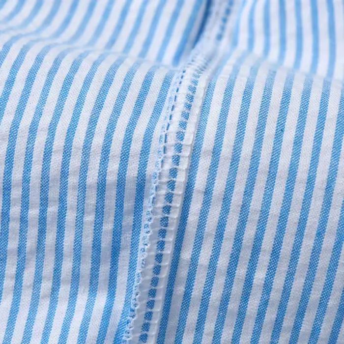 Bio Clio-Ensemble pyjama d'été en seersucker à manches courtes pour garçon, vêtements de nuit en coton à carreaux pour enfants, 2 pièces