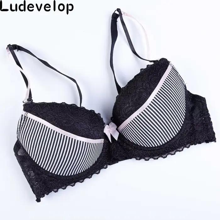 Intime nouveau push up femmes rayé soutien-gorge BC tasse dentelle lingerie broderie sexy jeune femme sous-vêtements soutien gorge