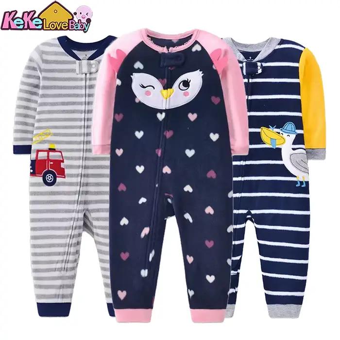 Pyjama pour bébé, barboteuse pour garçon et fille, vêtements chauds, fermeture éclair, polaire, une pièce, combinaison animale, vêtements pour nourrissons de 9 à 24 mois, printemps-automne