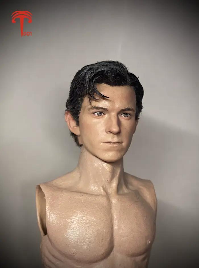 Tête de sorcière Henry Cavill sculptée XT001, sculpture de tête de greffe de cheveux adaptée aux poupées de corps de soldat masculin de 12 pouces, 1/6