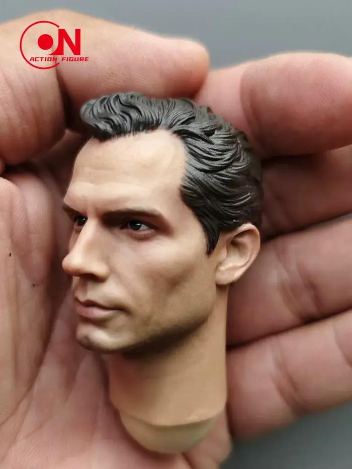 Modèle de sculpture de tête Henry Cavill à l'échelle 1/6, acteur de cinéma masculin, star d'anime, sculpture de tête adaptée au corps d'une figurine d'action de 12 pouces
