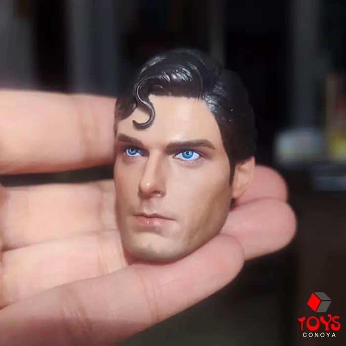 Sculpture de tête de Super héros Henry Cavill, échelle 1/6, modèle de sculpture en PVC adapté aux poupées de corps de soldat masculin de 12 pouces