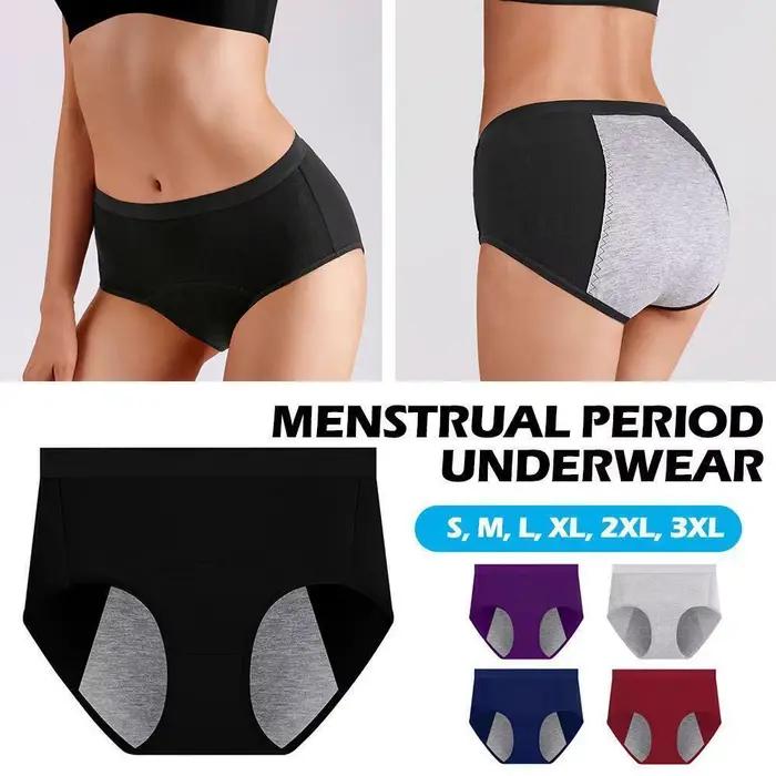Culotte Menstruelle en Coton de Taille Haute, Sous-Vêtement Menstruel