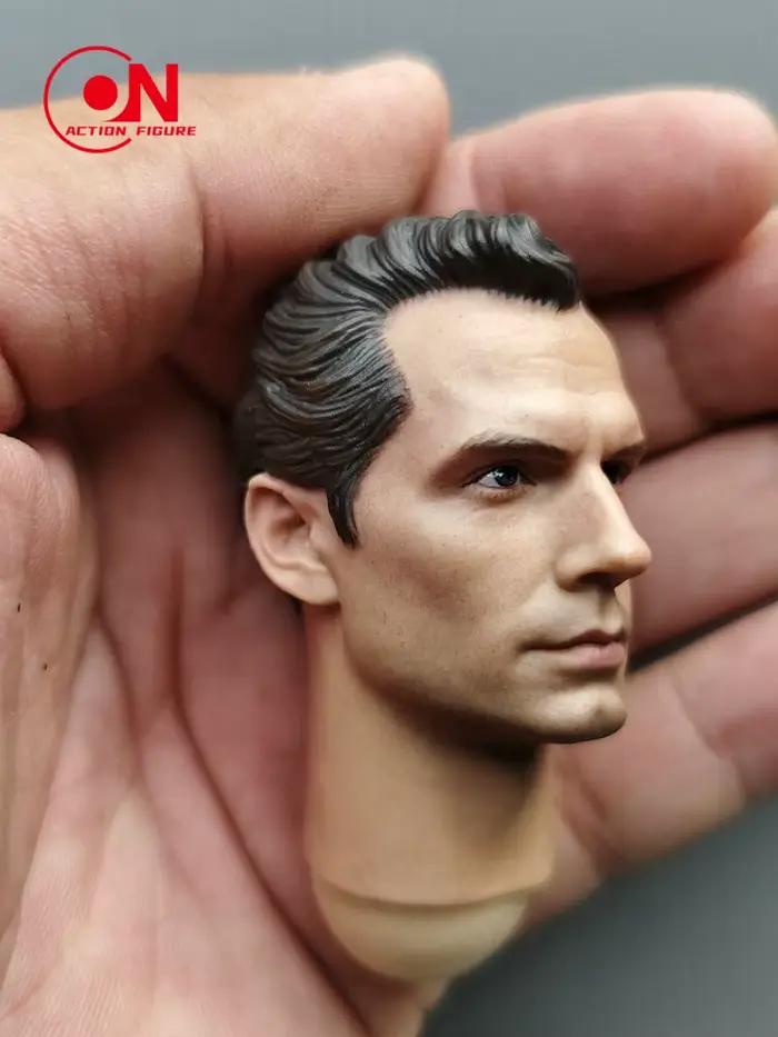 Modèle de sculpture de tête Henry Cavill à l'échelle 1/6, acteur de cinéma masculin, star d'anime, sculpture de tête adaptée au corps d'une figurine d'action de 12 pouces