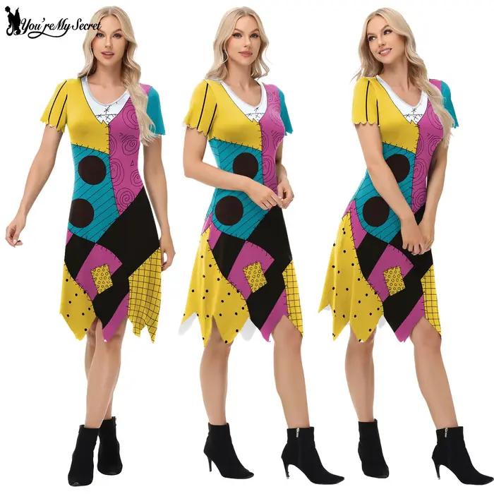 [Jsi mé tajemství] Halloween Cosplay Sally šaty z Noci před Vánoci Anime dívka horor