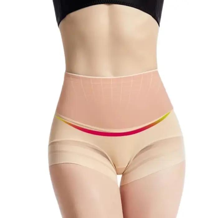 Culotte gainante taille moyenne pour femme, amincissante, sans couture, effet ventre plat et rehausseur de fesses