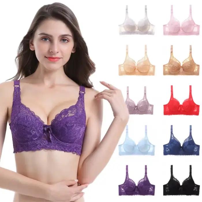 Soutien-gorge brodé en dentelle, bonnet B C D, Sexy, à armatures, ajustable, plongeant, Lingerie pour femmes, 75B-105B 75C-105C 75D-105D