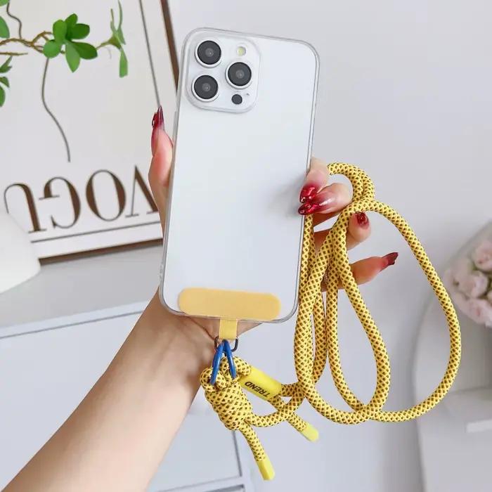 Longue lanière réglable colorée couleur bonbon, pour téléphone portable, sangle Anti-perte, corde de suspension, collier universel