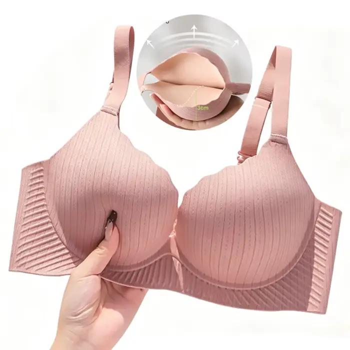 Soutien-gorge push-up ultra épais 6 cm pour petites poitrines, lingerie sans couture sans armatures rembourrée, effet liftant et rassembleur naturel pour poitrine plate
