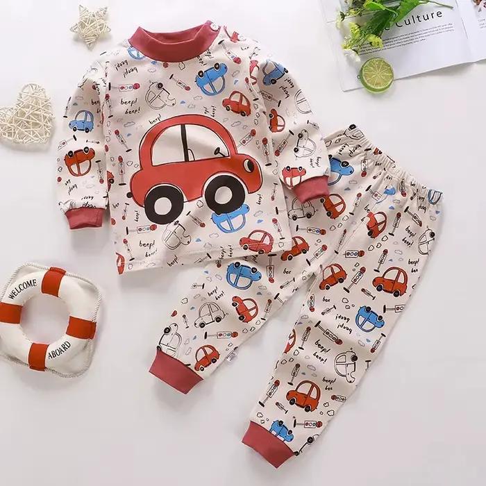 Pyjamas de dessin animé costumes enfants bébé garçons filles printemps vêtements de nuit d'automne vêtements de maison coton automne pantalons longs enfants Pijamas