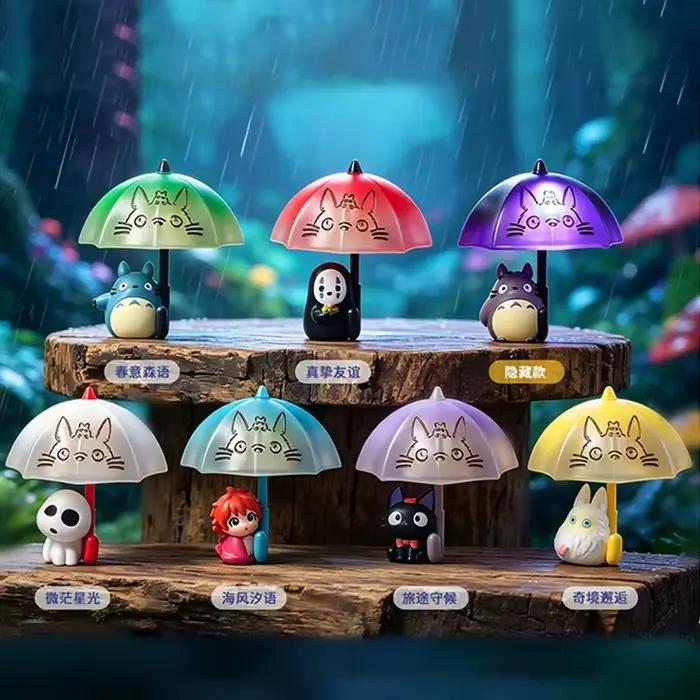 Veilleuse magnétique Boîte surprise Figurine mini mignonne Ornement de bureau créatif Éclairage chaleureux Décoration intérieure Artisanat Cadeau Collection
