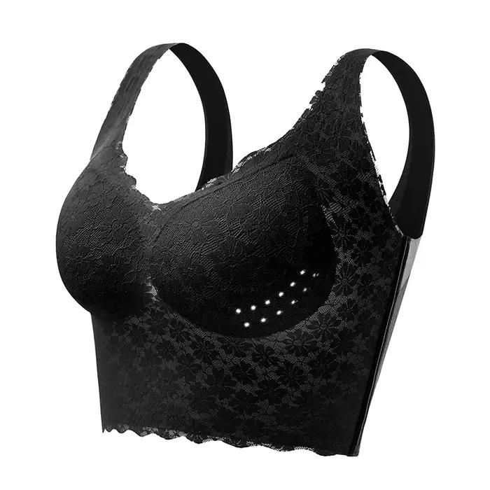 Soutien-gorge M-7XL grande taille pour femmes, sous-vêtements en dentelle sans couture, soutien-gorge push-up, grande bralette femme, brassière sans fil rembourrée, respirant Bh