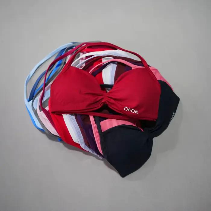 DFDK 26 Nouveau soutien-gorge de sport dos croisé pour femme, maintien fort, effet push-up, respirant, pour yoga, gym, course et entraînement