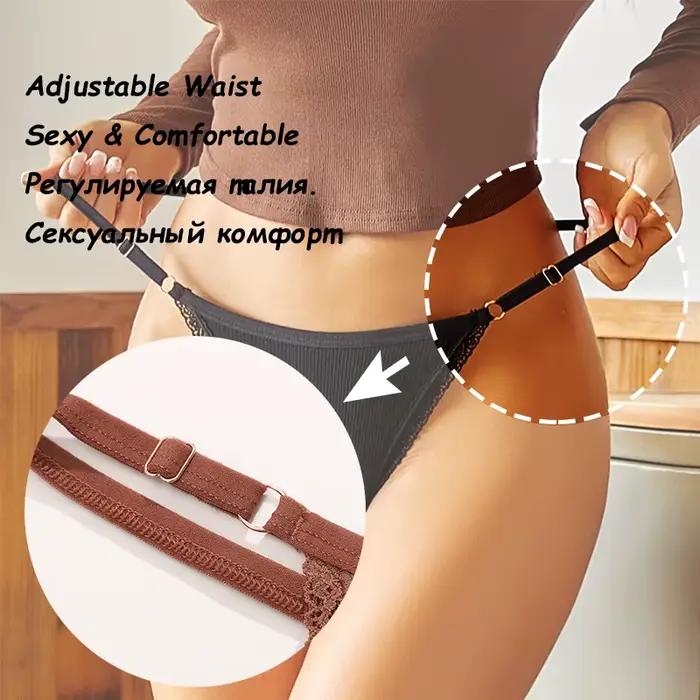 5 kusů/sada bavlněných tanga kalhotek Sexy spodní prádlo pro ženy t-back Dámské